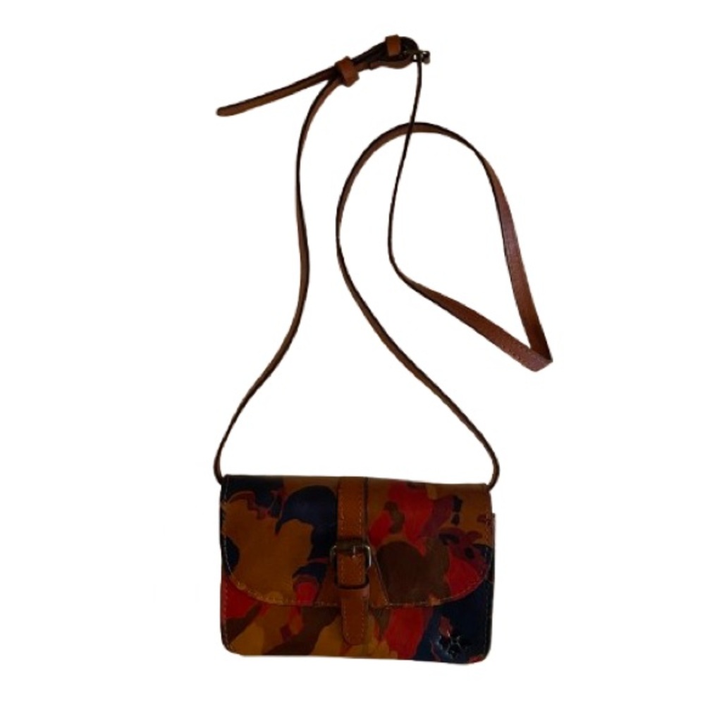 Patricia Nash Women's Torri Leather Small Crossbody Bag Multi Compartment EUC